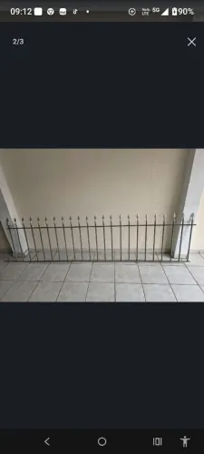 Grade de ferro com lança para muro