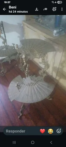 Vendo mesas de leque peças únicas de bronze.Para decoração de sua casa.