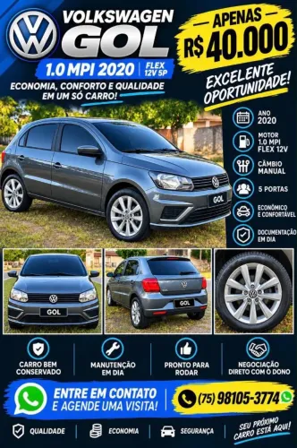 Volkswagen Gol Geração VII 1.0 12V Flex Mec. 4P 2020