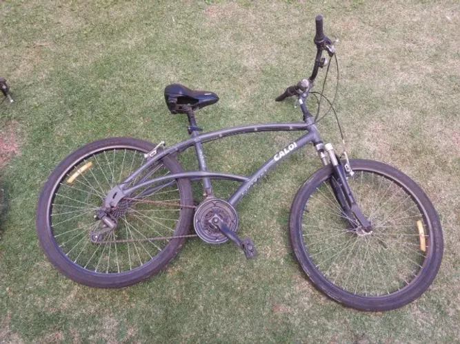 Bicicleta Caloi 500 Comfort Masculina / Unissex (Cor Cinza Chumbo / Grafite)