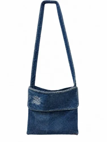 Bolsa Jeans Feminina Transversal Casual Azul ?