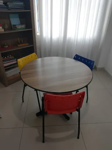 Mesa de escritório 1m de diâmetro 