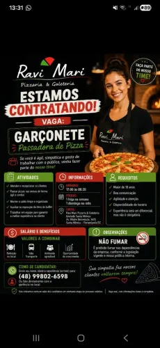 Vaga garçonete