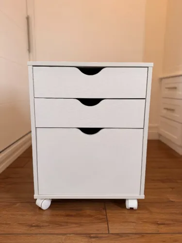 Gaveteiro Branco 3 Gavetas com Rodízios Tok&Stok