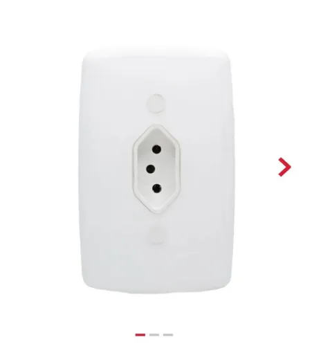 Conjunto Tomada 10 amperes Branco 4x2 Monaco Dicompel