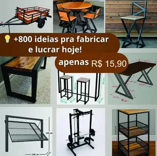 + 1000 Projetos de Serralheria para Fabricar e lucrar Hoje!