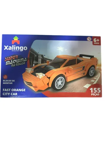 Xalingo Bloco Super Maquina Cidade 155 Peças Fast Orange Car