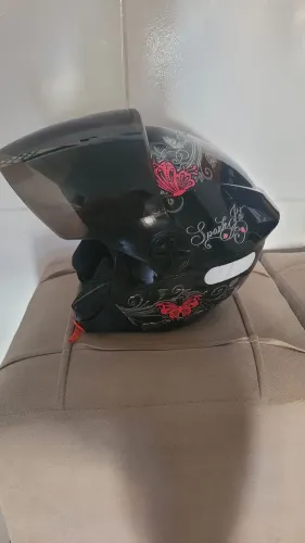Capacete Aberto Feminino Spark Jet borboleta 58