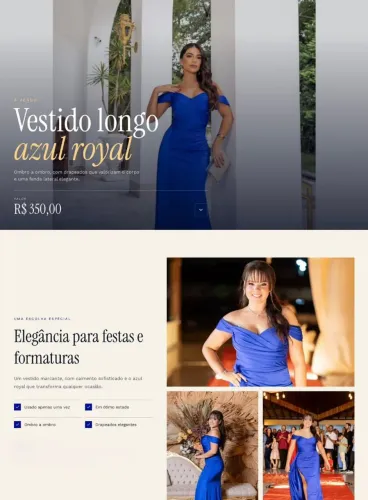 Vestido Longo Azul Royal Ombro a Ombro - Elegante para Festa