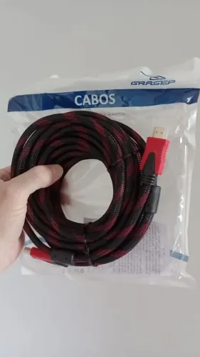 Cabo HDMI 10m IT-Blue 1.4 - Nylon, Blindado, com Filtro - Full HD 1080p