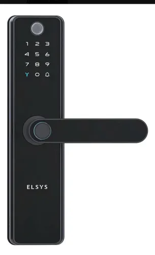 Fechadura Digital de Embutir Elsys, Wi-Fi, Biometria, Câmera, Preto - ESF-DE5100I