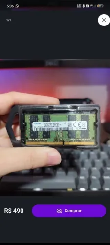 Memória RAM 8gb ddr4 notebook