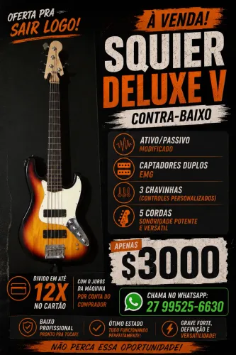 Contra baixo Squier Deluxe V