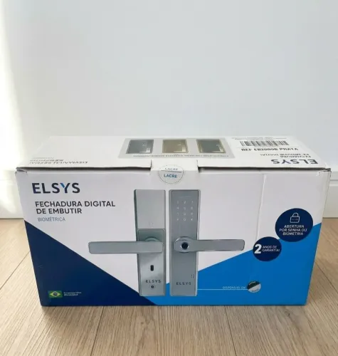 Fechadura Digital Elsys ESF-DE2000B Biometria e Senha Lacrada - NF e 20 Meses de Garantia