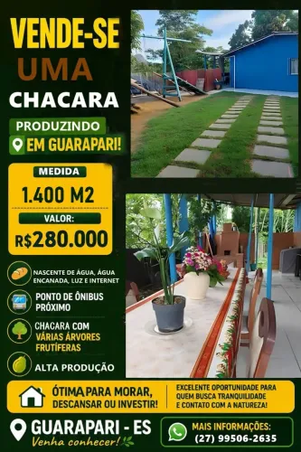 Vendo Chácara na entrada de Iguape - Guarapari/ES