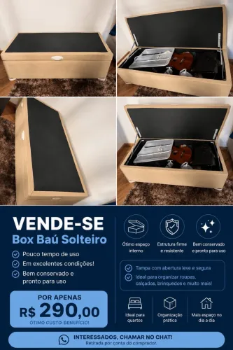 Cama box baú solteiro