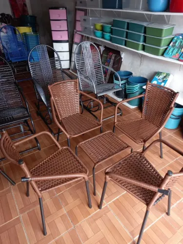 Jogo para terraço em fibra sintética