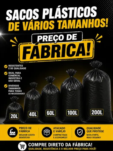 Saco de lixo e saco de areia