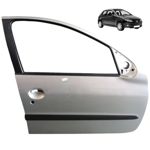 Porta Dianteira Direita Peugeot 206 207 2007 2008 4 Portas Dianteira Direito Prata