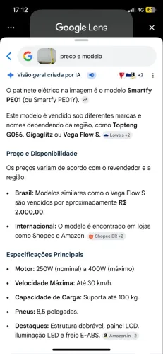 Vendo patinete elétrico - 30km/h