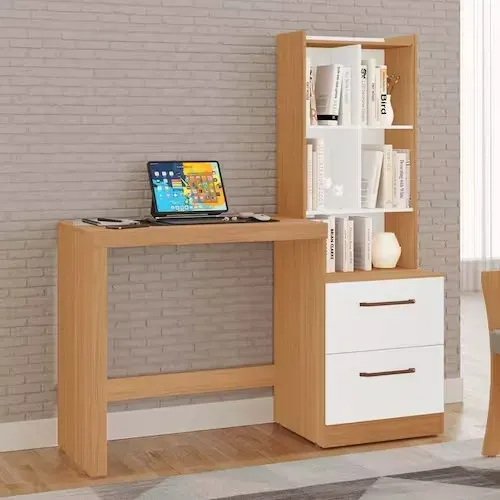 Escrivaninha Silvana 100% Mdf Tuboarte 2 Gavetas 5 Nicho