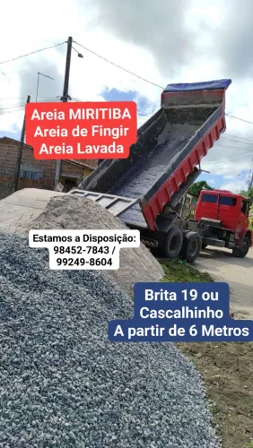 Brita 19, 25 e Cascalhinho a partir de 6 Metros - PAGUE SÓ NA ENTREGA 