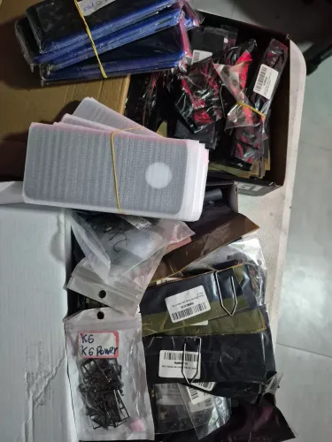 Lote de peças para reparo de celular variados lente tampa traseira conector carga
