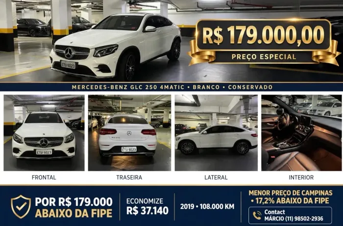 Mercedes-Benz GLC 250 Coupe 4matic 2.0 TB 16V Aut. 2019