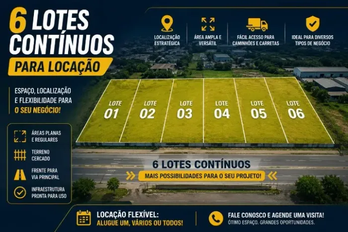 Lotes para locação - 720,00m² - Bairro Candeias