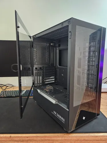Gabinete Gamer Pichau HX600 s - Full Tower, Lateral de Vidro Basculante - Preto