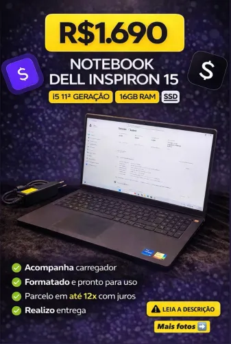 NOTEBOOK DELL ? i5 11ª GERAÇÃO | 16GB RAM | SSD