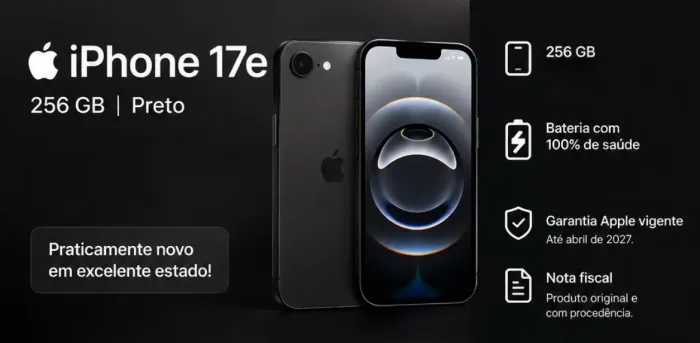 Iphone 17e (E-sim) na garantia