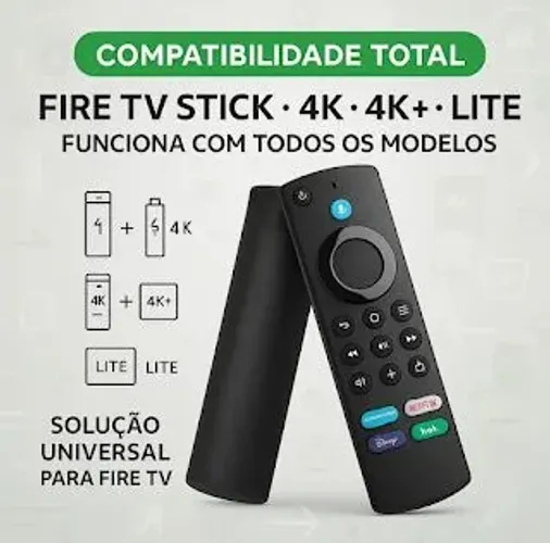 Controle Remoto Compatível Fire Tv Com Voz Stick Lite Alexa