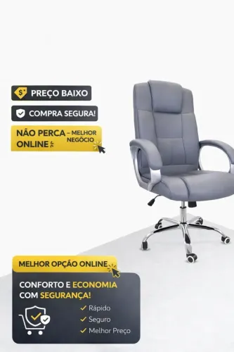 Cadeira Executiva Presidente Ergonômica Giratória