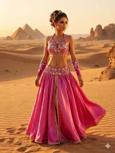Traje bordado de Dança do Ventre 