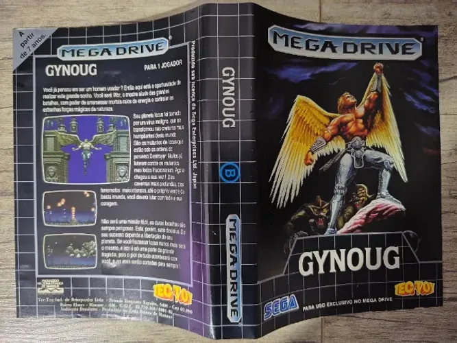 Encarte Gynoug original Tec Toy - Mega Drive/Sega Genesis