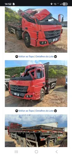 Atego 2430 pra peças 