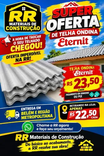 Super oferta de Telha ondina Eternit