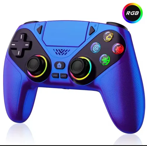Controle Sem Fio PS5, PC Windows Steam DualSense - Azul Chrome