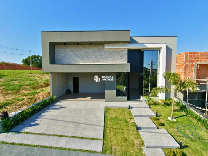 Casa com 3 suítes, piscina com cascata à venda no condomínio Jardim Park Vista Real Indaia
