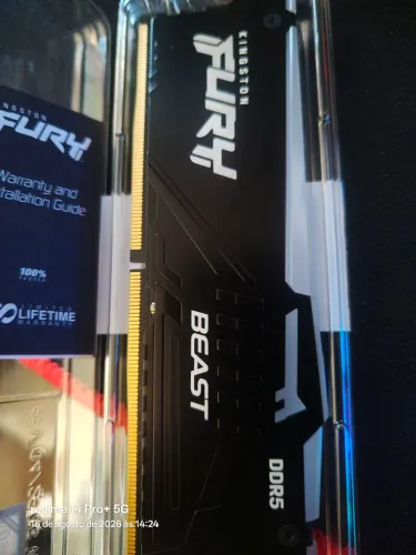 Memória DDR5 32GB 5600MHZ CL36 KINGSTON FURY BEAST