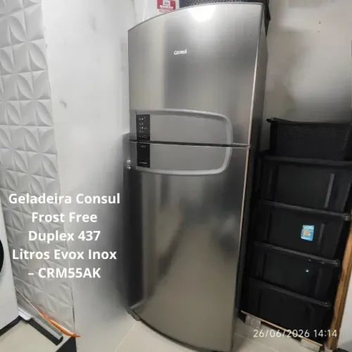 Geladeira Consul Frost Free Duplex 437 Litros Evox Inox (USADO)