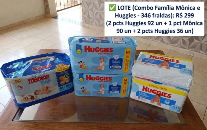 Lote de Fraldas M