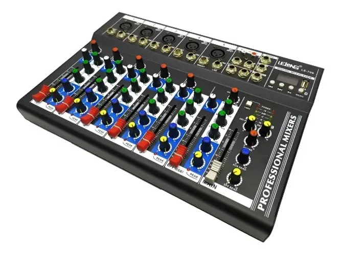 Mesa De Som 7 Canais Bluetooth Usb Mixer Mp3 Playe Digital