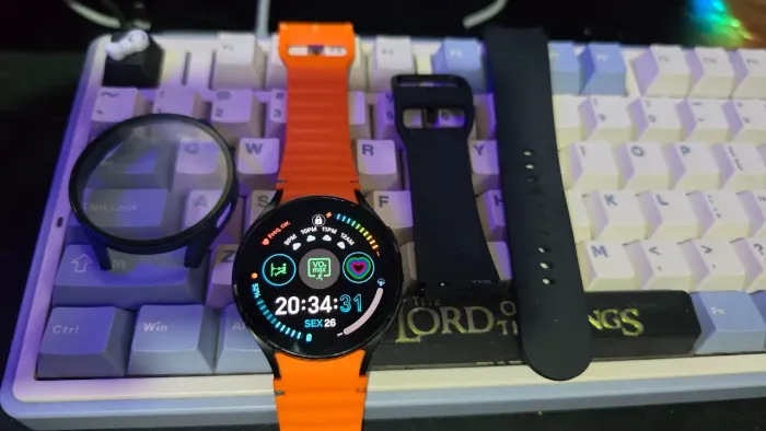 Samsung Galaxy watch 4 original 44mm preto c/ acessórios 