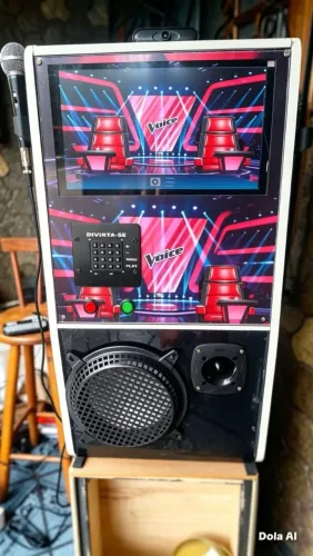 Karaokê 7x1 Máquina de Musica Portátil