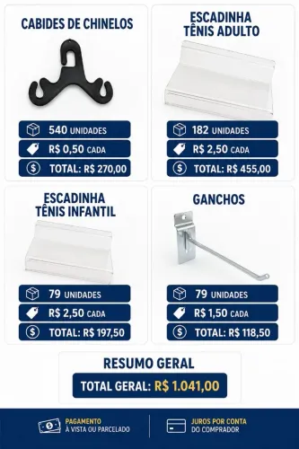 Acessórios para loja