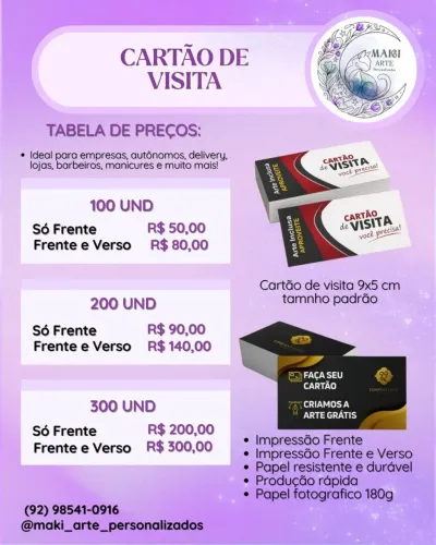 Cartões visitas 