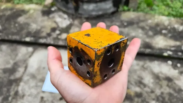 Bloco Hidráulico Industrial Antigo Em Aço Pesado