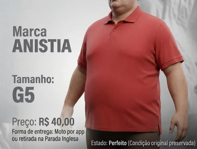 Camisa pólo plus size